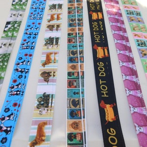 5/8&quot; Ribbon - Dogs - 16mm Dachshund, Chihuahua, Scotty Grosgrain Ribbon by Yard