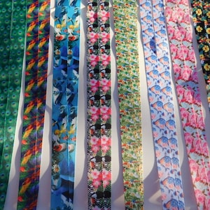 3 Yards - Exotic Birds - Grosgrain Ribbon - Your Choice Style - Single Sided 7/8&quot;, 1&quot;
