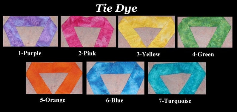 Halskrageskydd - Tie Dye, Musik & Regnbågar - Bomullshalsbandage, Maskintvättbart - Valfri bredd 5,5 cm, 7,5 cm, 8,5 cm eller 10 cm bild 8