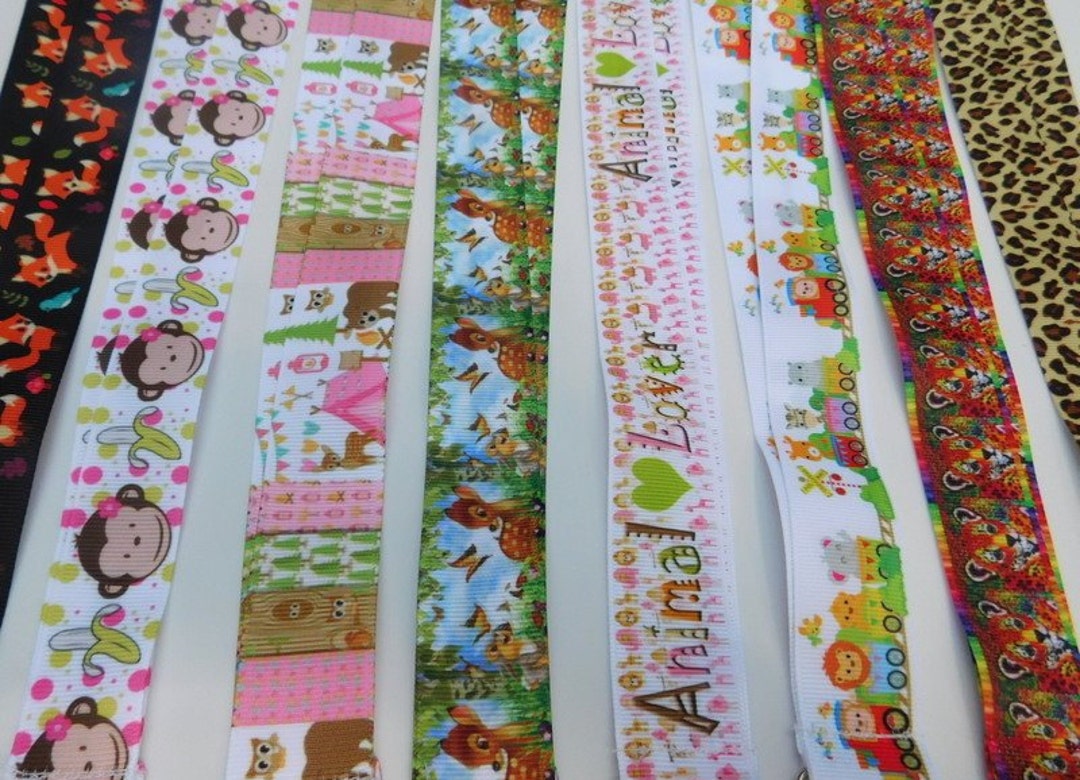 3 Yards - Cute Wildlife Animals - Grosgrain Ribbon - Your Choice Style ...
