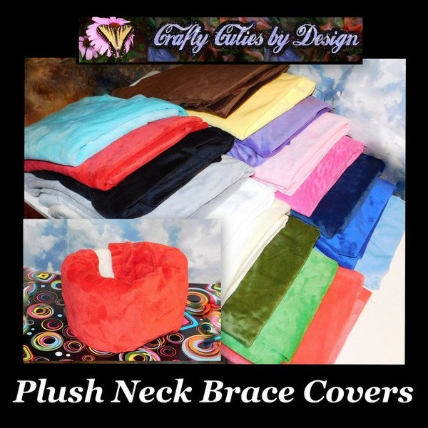 Plush Neck Brace Cover - Cervical Collar Cover - Comfy, Soft, Warm Medical Sleeve Washable  2", 2.5", 3, 3.5" or 4" Width