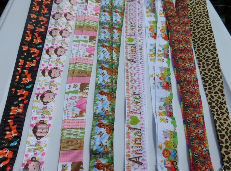 3 Yards - Cute Wildlife Animals - Grosgrain Ribbon - Your Choice Style ...