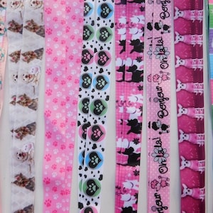 Cute Dogs 2  - ID Lanyard, Lightweight Single Sided Grosgrain Ribbon, Breakaway, Adult Child Sizes