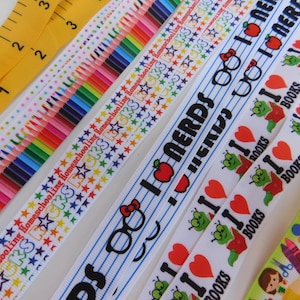 3 Yards - School Days - Grosgrain Ribbon - Your Choice Style - Single Sided 22mm & 25mm