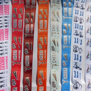 3 yards - Cheer & Band Mom - Grosgrain Ribbon - Your Choice Style - Single Sided 22mm 25mm