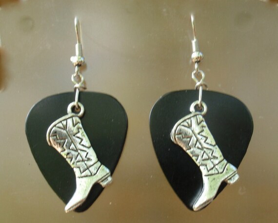 Buy Western Earrings Cowboy Boot Southwest Guitar Pick Jewelry Rodeo Choice 12 Colors Cowgirl Pierced or Clip on Earrings Online in India Etsy