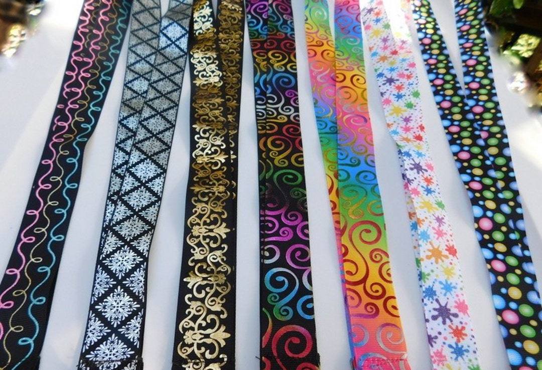 3 Yards - Fancy Foil - Grosgrain Ribbon - Your Choice Style - Single ...