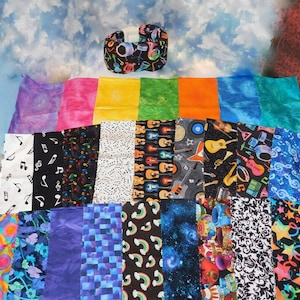 Halskrageskydd - Tie Dye, Musik & Regnbågar - Bomullshalsbandage, Maskintvättbart - Valfri bredd 5,5 cm, 7,5 cm, 8,5 cm eller 10 cm bild 5