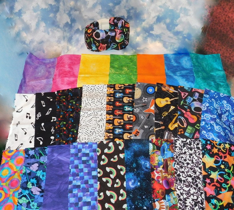 Halskrageskydd - Tie Dye, Musik & Regnbågar - Bomullshalsbandage, Maskintvättbart - Valfri bredd 5,5 cm, 7,5 cm, 8,5 cm eller 10 cm bild 5