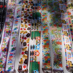 Back to School  - ID Lanyard, Lightweight Single Sided Grosgrain Ribbon, Breakaway, Adult Children