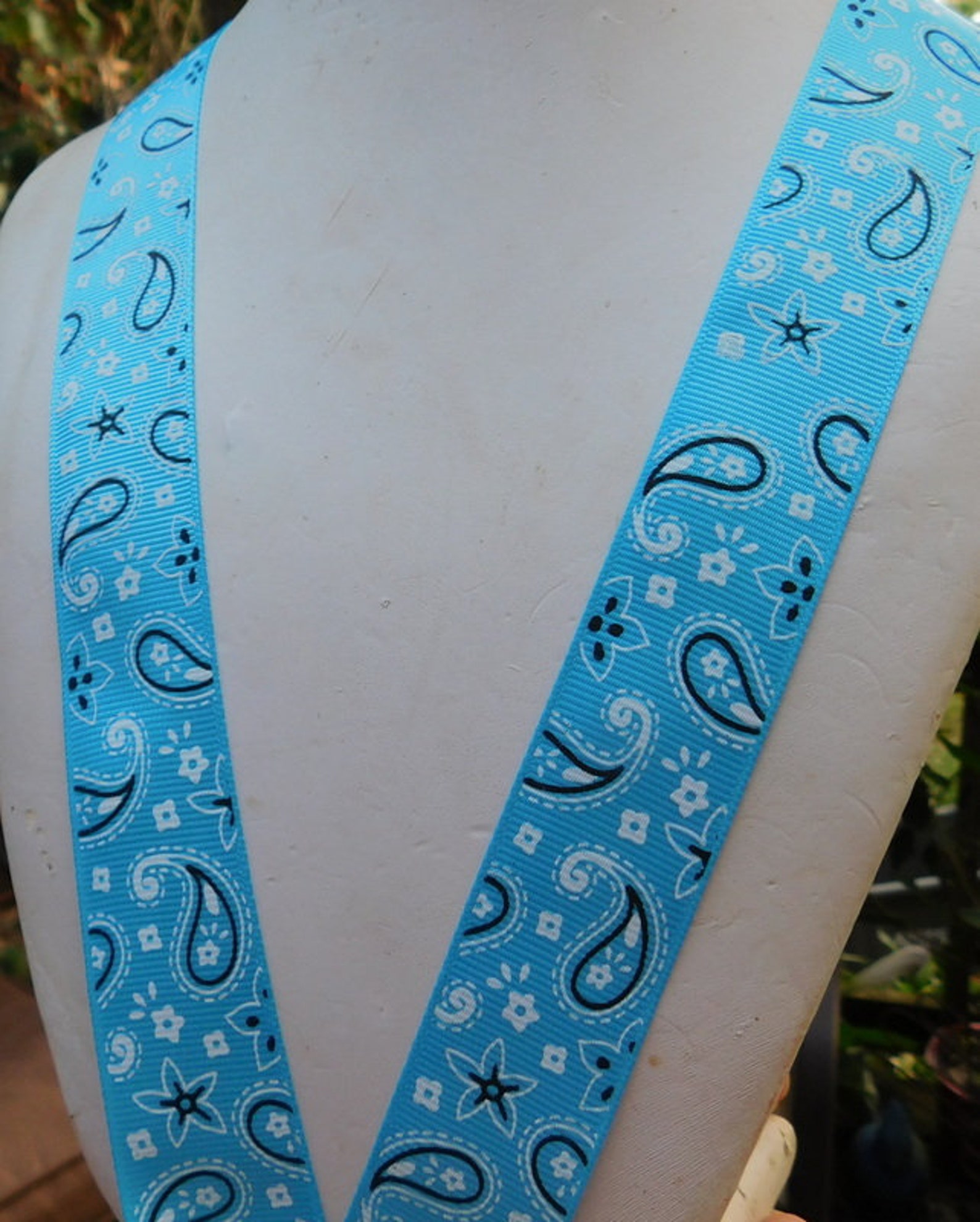 Bandana Lanyard Lightweight Single Sided Grosgrain Ribbon Etsy