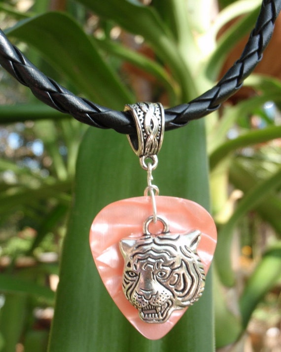 Tiger Necklace, Wildlife Guitar Pick Jewelry, Tibetan Silver Braid Bail, Choice 12 Colors & Custom Size Chain - Etsy Ireland Tiger Necklace, Wildlife Guitar Pick Jewelry, Tibetan Silver Braid Bail, Choice 12 Colors & Custom Size Chain - Etsy Ireland