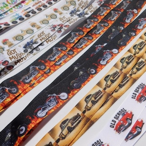 3 yards - wielen - auto's, motorfietsen - grosgrain lint - stijl naar keuze - enkelzijdig 7/8", 1"