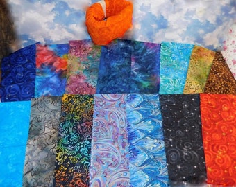 Indonesian Batik Cervical Collar Cover - Cotton Neck Brace Sleeve, Machine Washable - Choice 2", 2.5", 3", 3.5" or 4" Width