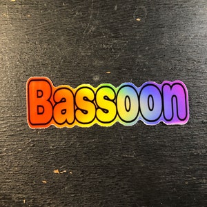 Rainbow Bassoon Sticker