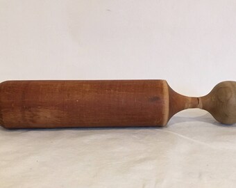 Vintage Rolling Pin Single Handle Wood Rolling Pin Wooden Pestle Masher