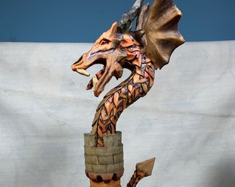 Dragon Protecting the Castle with Tail and Wings 5