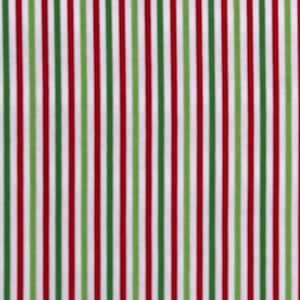 Cotton Christmas Stripes Red Green White Striped Holidays Winter Cotton Fabric Print by the Yard (C495-Christmas) D404.15