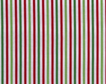 Cotton Christmas Stripes Red Green White Striped Holidays Winter Cotton Fabric Print by the Yard (C495-Christmas) D404.15
