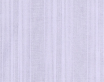 Leno Lawn Batiste Oxford White on White Stripe Stitching Pattern Sheer 45" Wide Cotton/Polyester Fabric by the Yard (ACS-628) D168.28