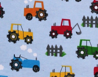 Tractors Custom Cuts Available Comfy Flannel Prints Cuts Will be Continuous 100/% Cotton FLANNEL Fabric Gray Sold by the Yard