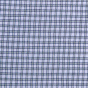 Pima Cotton Pale Blue Plaid Woven Yarn Dyed 45&quot; Wide Cotton Fabric by the Yard (2562R-1F) D144.10