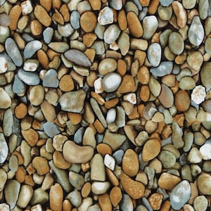 Cotton Rocks Stone Pebbles River Rocks Landscape Natural Treasures II Cotton Fabric Print by the Yard (8627-95) D481.53