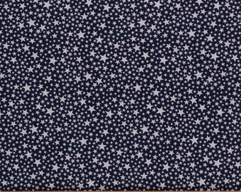 Cotton Stars Patriotic Starry Navy Blue Cotton Fabric Print by the Yard D373.29