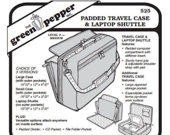 Padded Briefcase & Laptop Shuttle Pattern - 525 - The Green Pepper Patterns Padded Briefcase & Laptop Shuttle Pattern - 525 - The Green Pepper Patterns