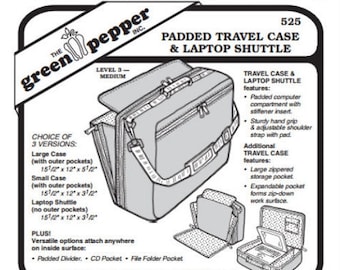 Green Pepper Padded Briefcase & Laptop Shuttle #525 Sewing Pattern (Pattern Only) gp525