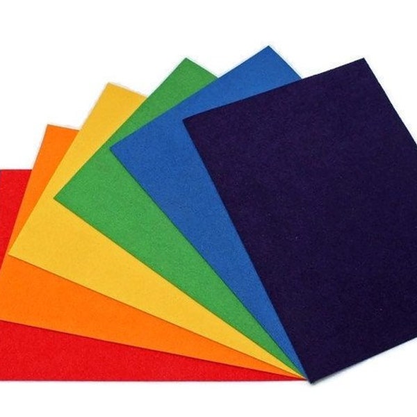 Ultrasuede® ST (Soft) 6 Piece Variety Pack - Assorted 5"x 7" Pre-cuts - Rainbow Brights (U007.52)