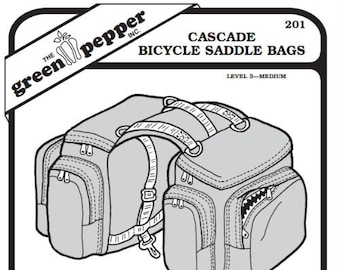 Green Pepper Cascade Bicycle Saddle Bags #201 Sewing Pattern (Pattern Only) gp201