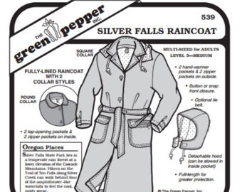 Silver Falls Raincoat PDF Pattern - 539 - The Green Pepper Patterns Silver Falls Raincoat PDF Pattern - 539 - The Green Pepper Patterns