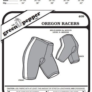 Adult’s Oregon Biking Shorts Pattern - 409 - The Green Pepper Patterns Adult’s Oregon Biking Shorts Pattern - 409 - The Green Pepper Patterns