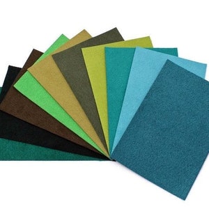 Ultrasuede® ST (Soft) 6 Piece Variety Pack - Assorted 3&quot;x 5&quot; Pre-cuts - Greens Green Teal (U008.03)