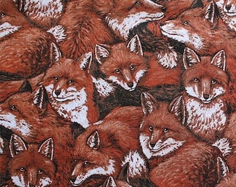 Cotton Fox Love Allover Animal Foxes Packed Cotton Fabric Print by the Yard (cp37524) D584.07