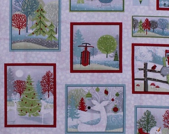 Cotton Indian Motorcycle® Vintage Scenes Cards Signs Fabric Print BTY D673.64