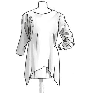 Folkwear Basics Collection Tunic Top Shirt Blouse Sewing Pattern (Pattern Only) folkbasicstunic