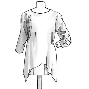 Folkwear Basics コレクション チュニック トップ シャツ ブラウス 縫製パターン (パターンのみ) folkbasicstunic