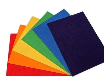 Ultrasuede® ST (Soft) 6 Piece Variety Pack - Assorted 5"x 7" Pre-cuts - Rainbow Brights (U007.52)