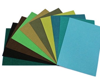 Ultrasuede® ST (Soft) 6 Piece Variety Pack - Assorted 5"x 7" Pre-cuts - Green Teal Greens (U007.51)