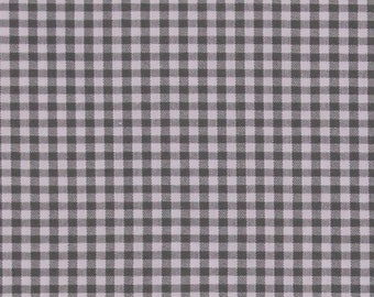 Cotton Carolina Gingham 1/8" Gray White Check Cotton Fabric Print by the Yard (P-5689-186) D470.18
