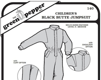 Green Pepper Children's Black Butte Jumpsuit Snowsuit Kids #140 Sewing Pattern (Pattern Only) gp140