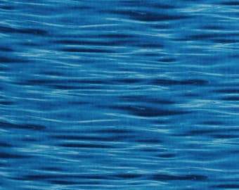 Cotton Water Waves Ripples Ocean Lake Landscape Medley Deep Blue Cotton Fabric Print by the Yard (365DEEPBLUE) D467.39
