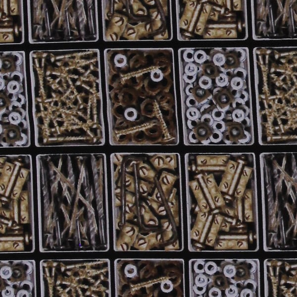 Nuts Bolts Fabric Etsy