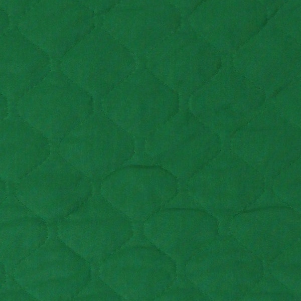 Single-Face Quilted Holly/Kelly Green 43" Wide Poly Cotton Blend Fabric by the Yard (262-2009) D270.18