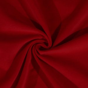 2/3 Yard - Velveteen Red (Maraschino Red) 44in Wide Cotton Velveteen Fabric M208.41