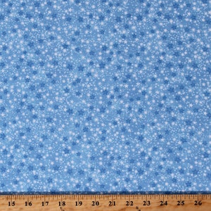 Flannel Stars on Blue Night Sky Bed time Sleepy Kids Children&#39;s Cotton Flannel Fabric Print by the Yard (9831-11) D282.26