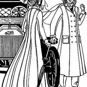 Folkwear Model T Duster #230 Driving Coat Jacket Princess Seam Duster Ladies Traditional Sewing Pattern (Pattern Only) folkwear230