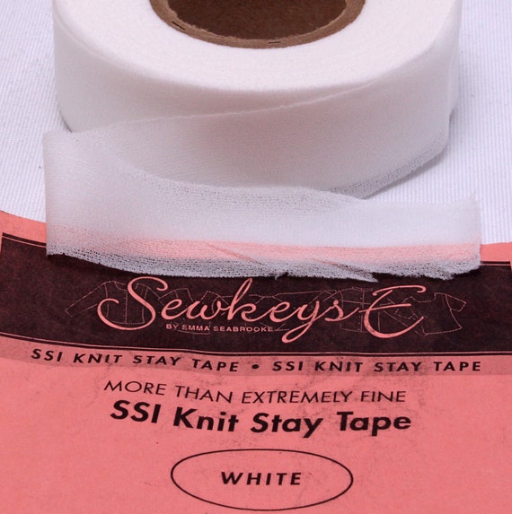 By the 25 yard Roll M494.17 White 1//2/" Fusible SS1 Extra Fine Knit Stay Tape